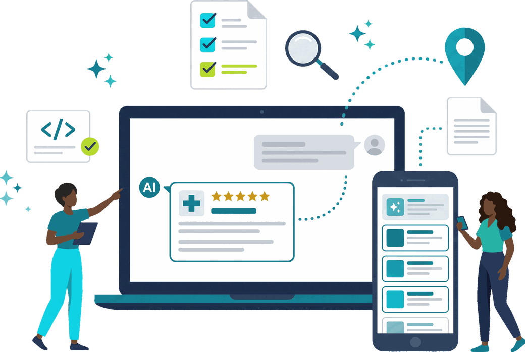 AI Search Optimization illustration